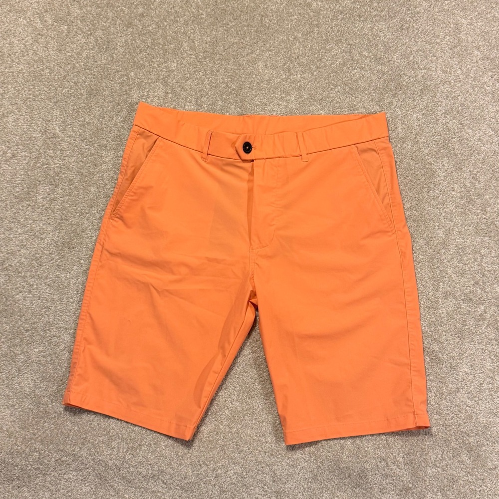 Greyson Montauk Shorts Men's 34 Coral Pink Performance Chino Casual Summer Golf